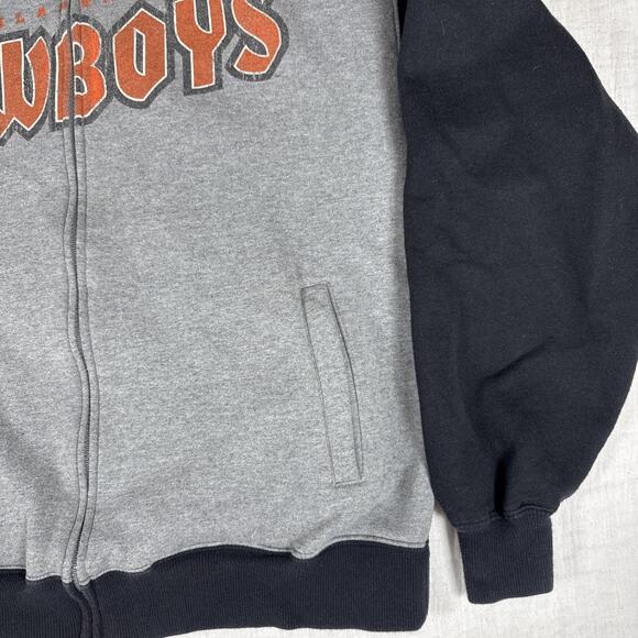 Vintage Jansport OSU Oklahoma State University Full Zip Fleece Sweatshirt Size M - Picture 3 of 7